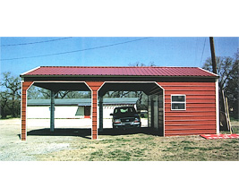 A-Frame Utility Carports with Enclosure