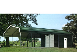 Regular Utility Carports with Enclosure