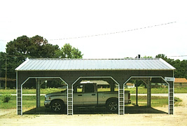 Vertical Roof Side Entry Carports